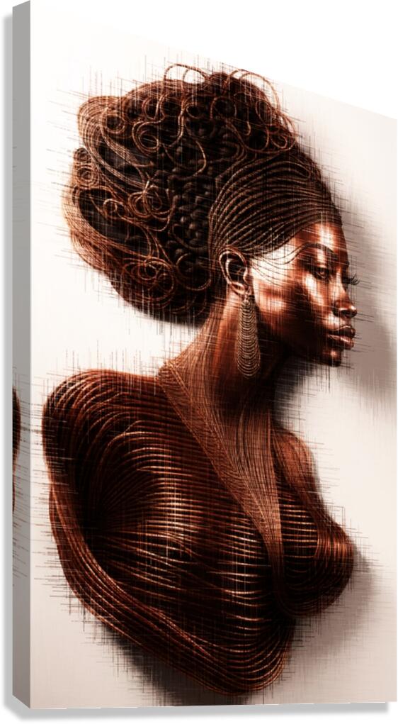 Sepia Reverie: A Flowing Elegance Canvas Print