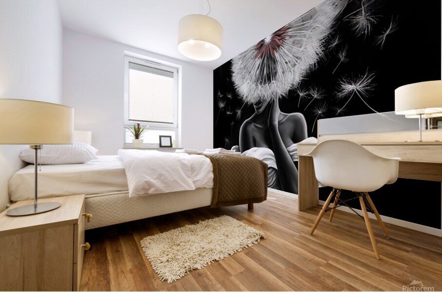 Ephemeral Bloom Mural print