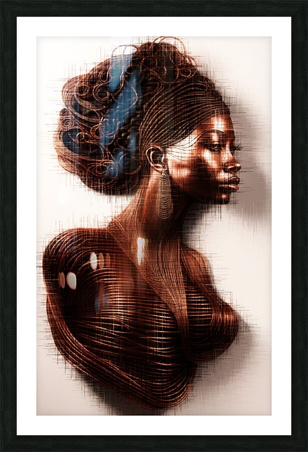 Sepia Reverie: A Flowing Elegance Picture Frame print