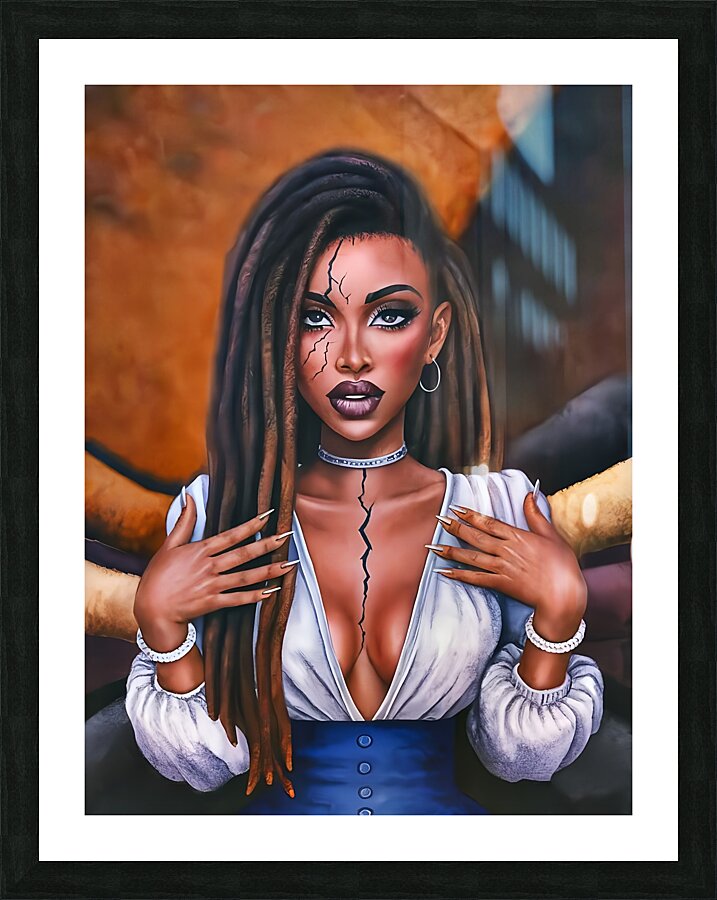 Cracked Elegance Picture Frame print