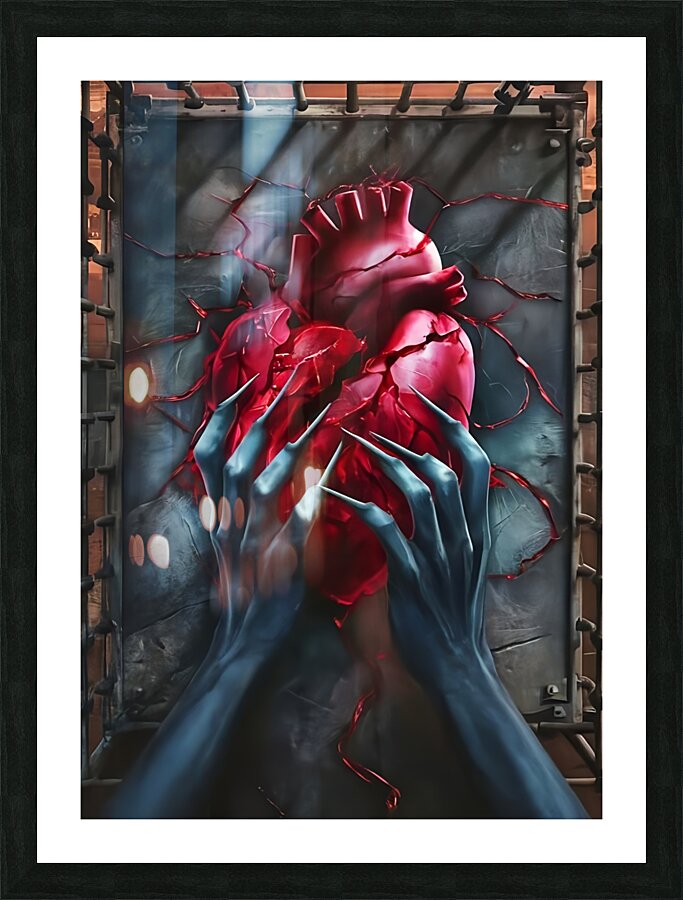 Anguished Heart Picture Frame print