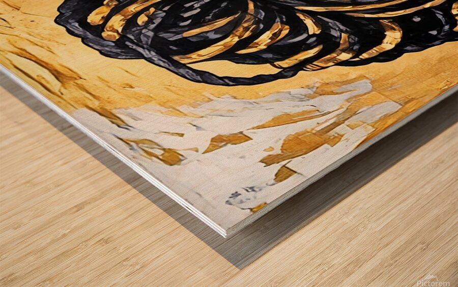 Golden Glamour Wood print