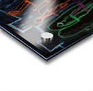 colors on black Acrylic print