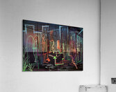 colors on black Acrylic Print