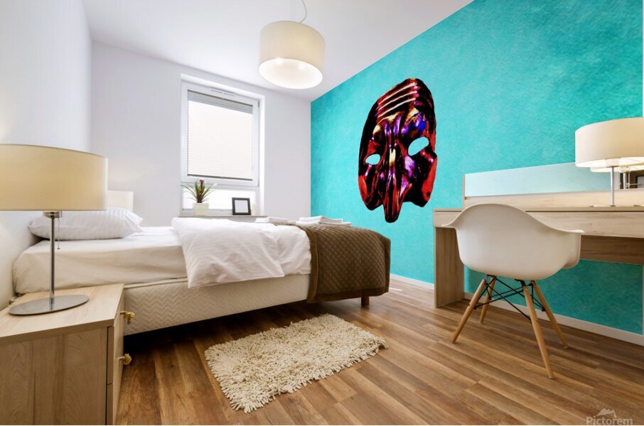 mask 100 Mural print