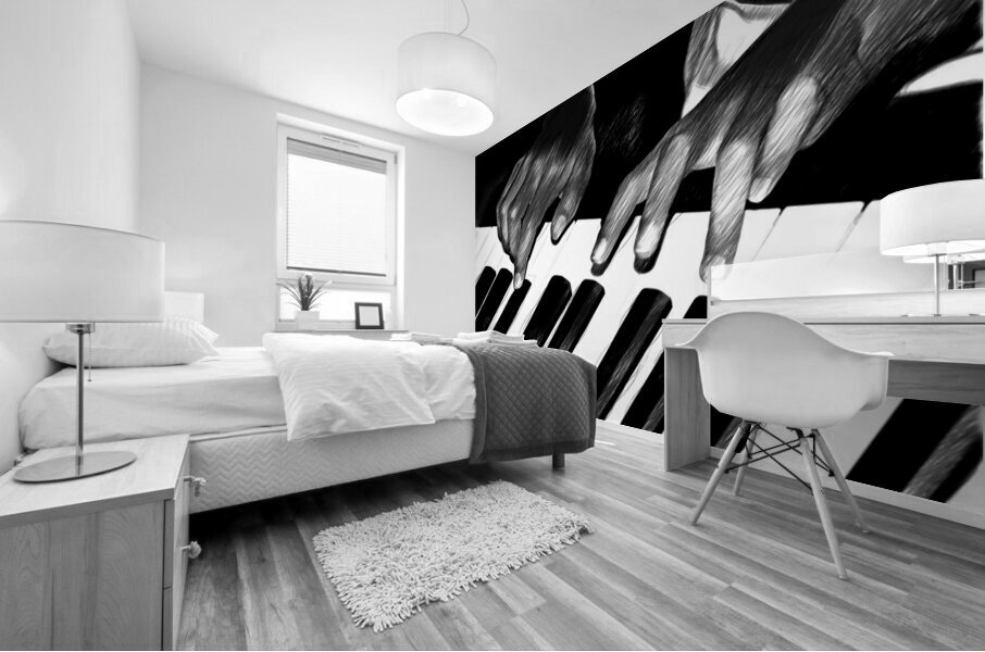 Black and white Mural print