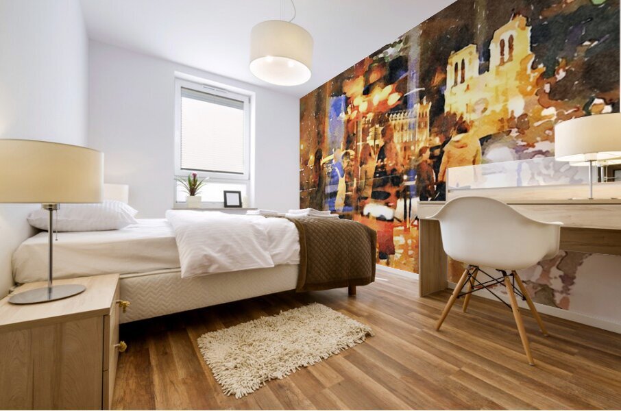 Paris by night Mural print