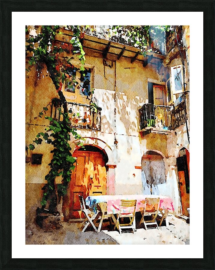 Courtyard 00 Picture Frame print