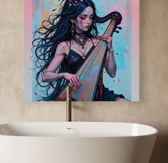 woman and instrument 00 by Massimo Frascogna