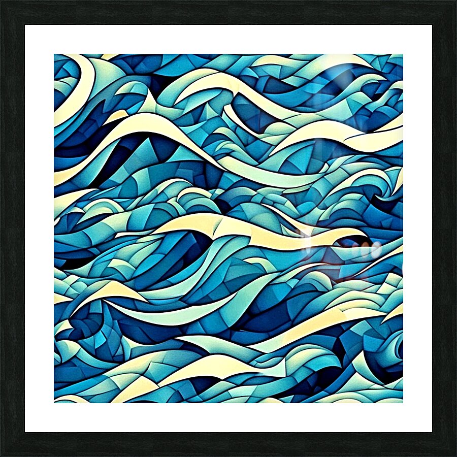 Waves Au Deux Ai  Picture Frame print