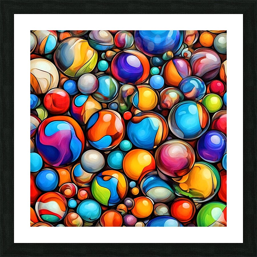 Marbelized Ai  Picture Frame print
