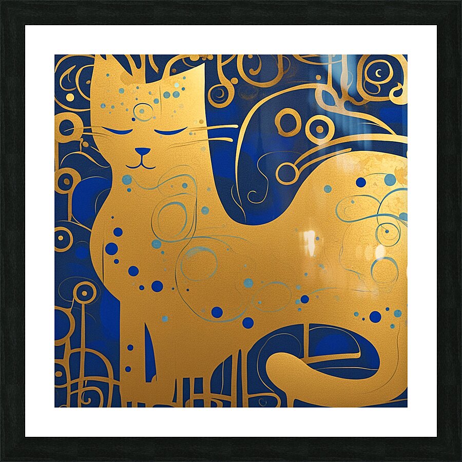 Flowy Kitty Ai  Picture Frame print