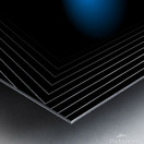 Black Blue and White  Metal print