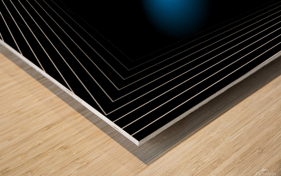 Black Blue and White  Wood print