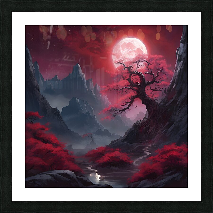 the ethereal beauty of a mystical landscape und Picture Frame print