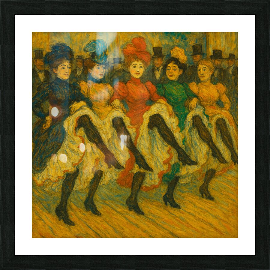 Can Can Dancers Picture Frame print