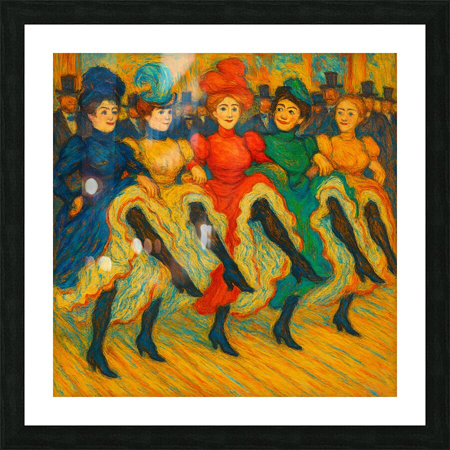 Can Can Dancers Picture Frame print