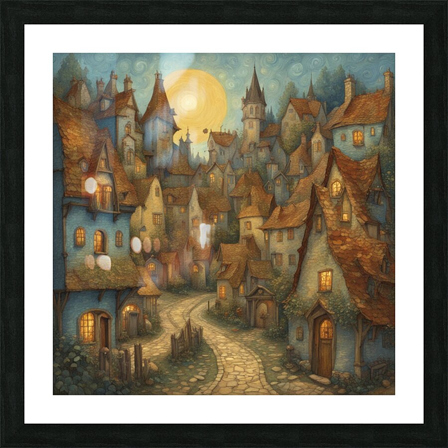 Pleasant Town Picture Frame print