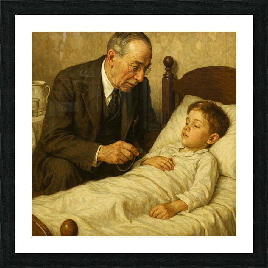 Doctors House Call Picture Frame print