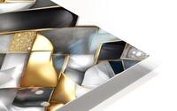 Gold and Silver HD Metal print