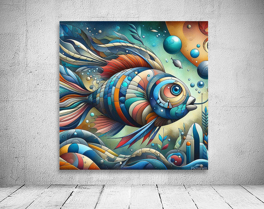 Rainbow Fish Wall Preview