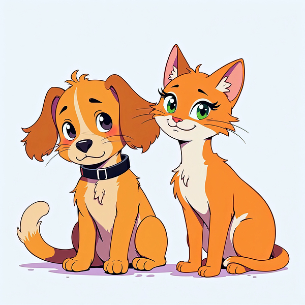 FRIENDSHIP BETWEEN DOG AND CAT Digital Download