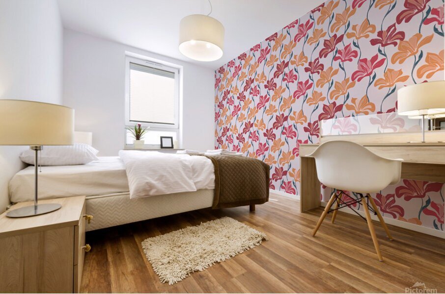 SEAMLESS FLORAL PATTERN  6 Mural print