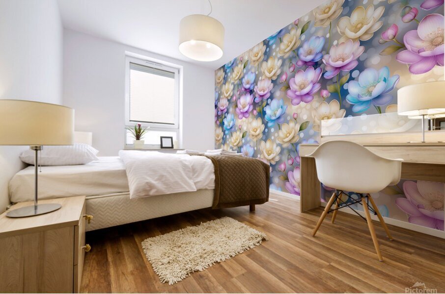 SEAMLESS FLORAL PATTERN 3 Mural print