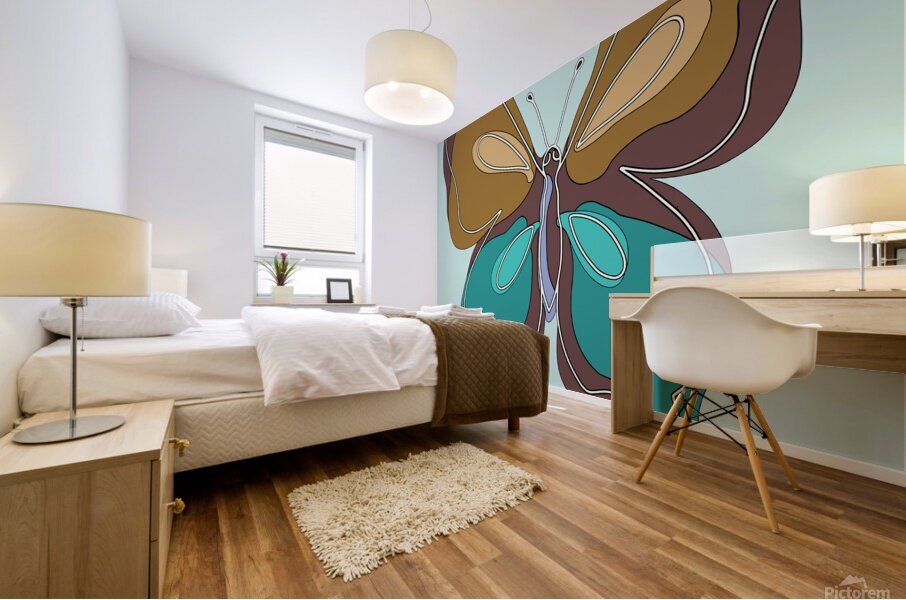 POP ART BUTTERFLY Mural print