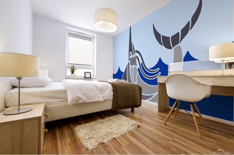 MARLIN JUMPING Mural print