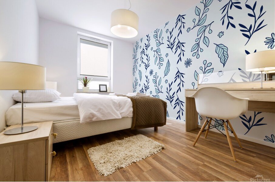 SEAMLESS FLORAL PATTERN  13 Mural print