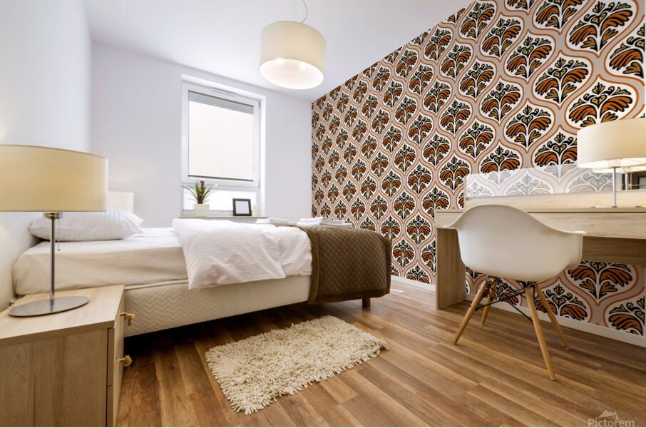 SEAMLESS FLORAL PATTERN 15 Mural print