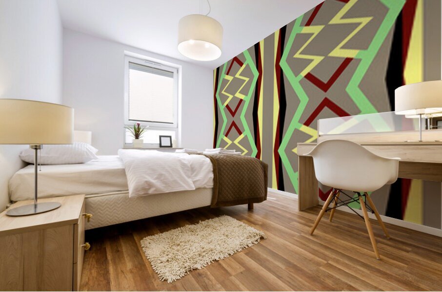 SEAMLESS GEOMETRIC VERTICAL PATTERN 3 Mural print