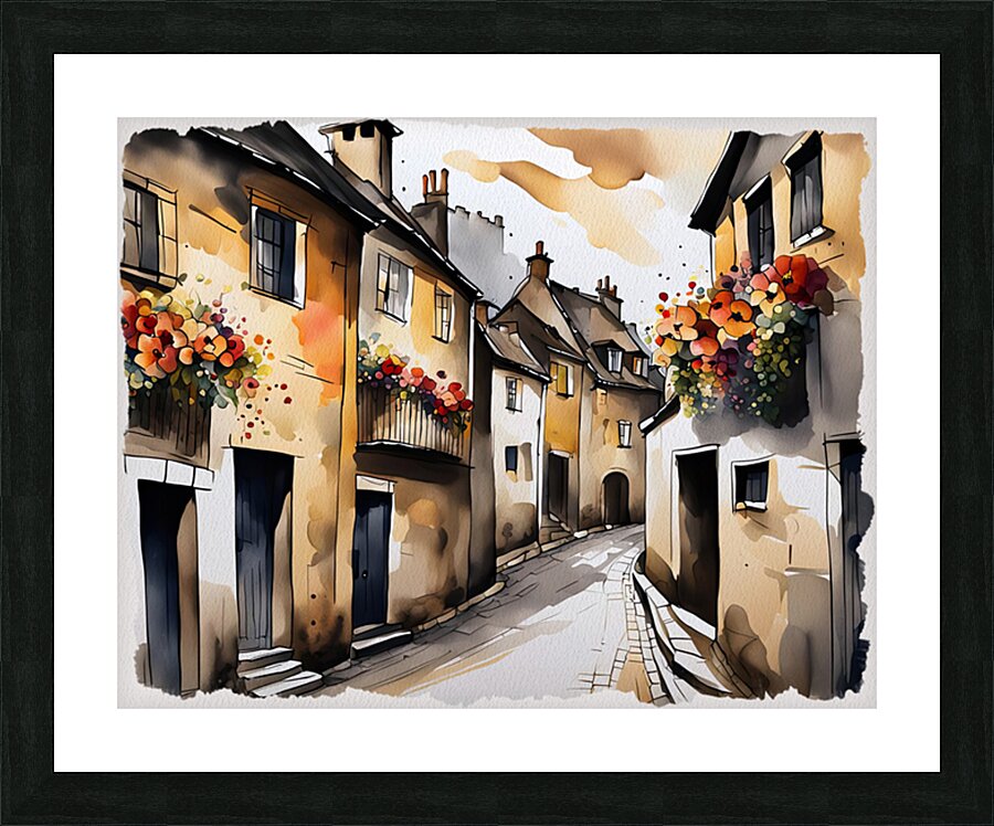 MEDIEVAL VILLAGE Picture Frame print