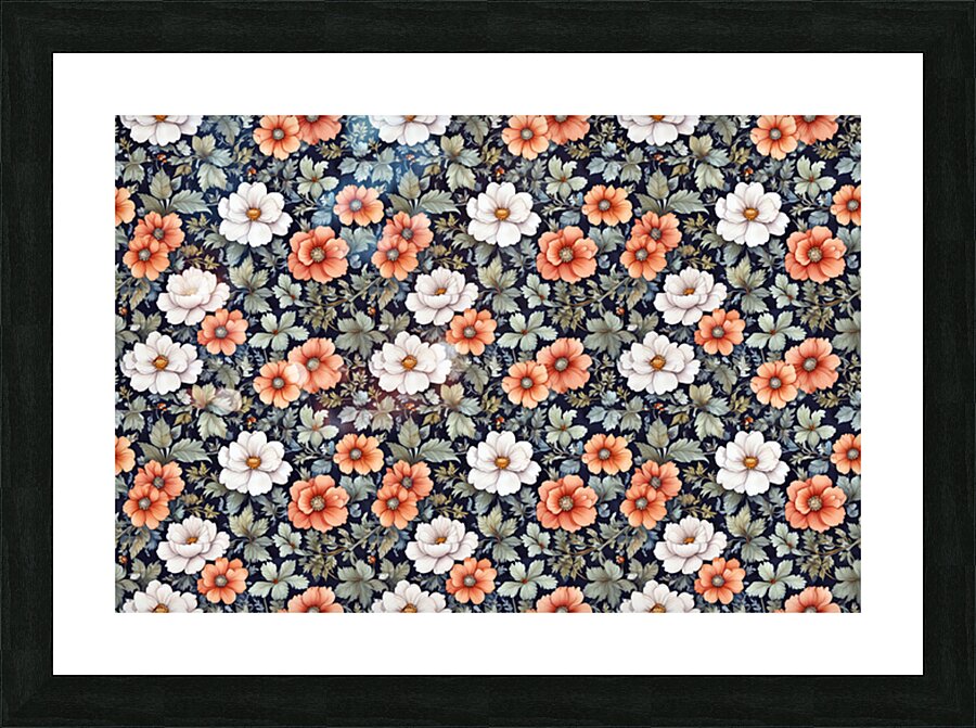 SEAMLESS FLORAL PATTERN 1 Picture Frame print