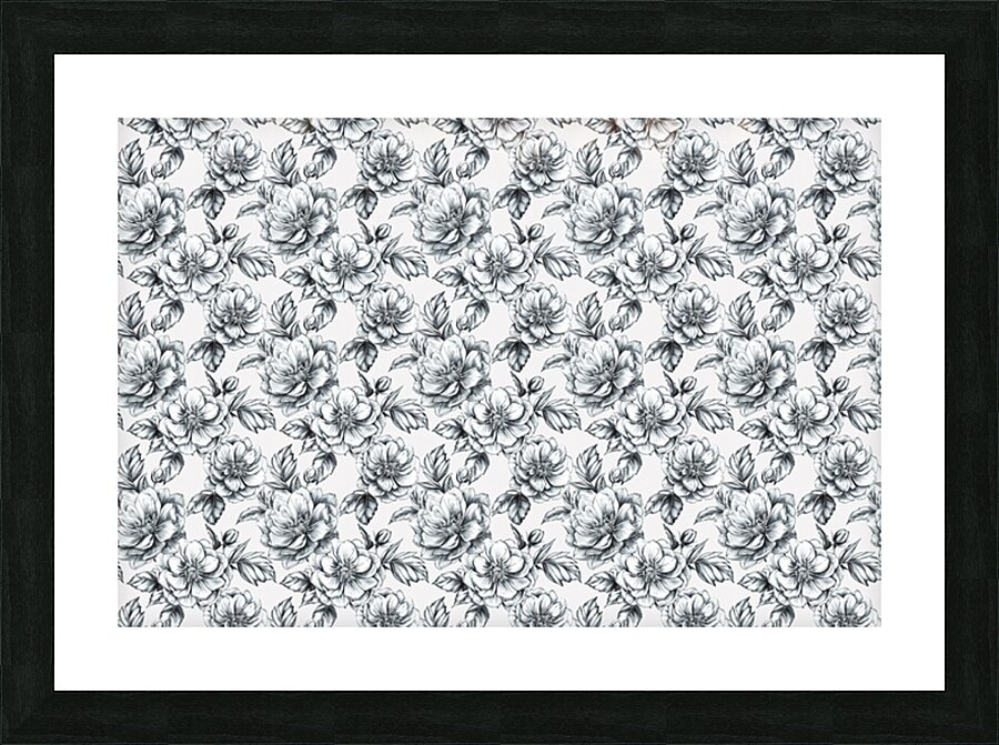 SEAMLESS FLORAL PATTERN  4 Picture Frame print