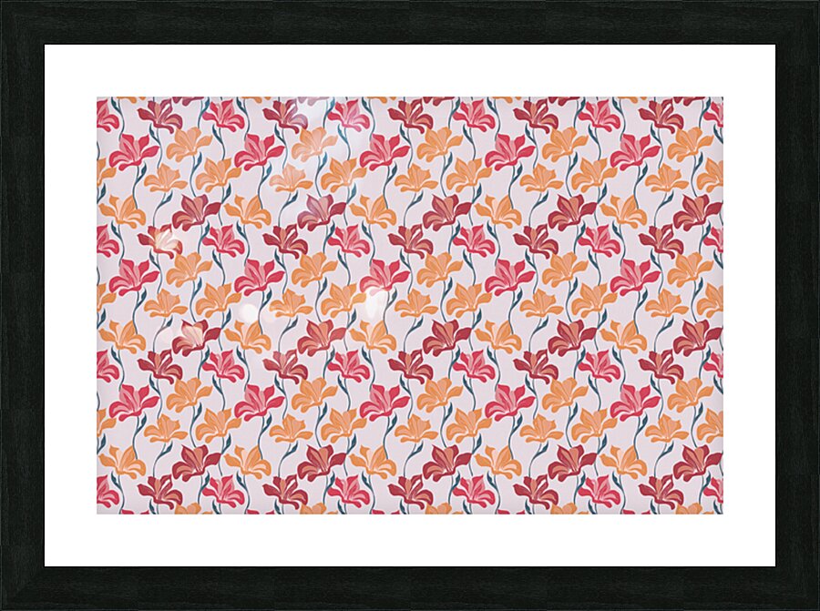 SEAMLESS FLORAL PATTERN  6 Picture Frame print