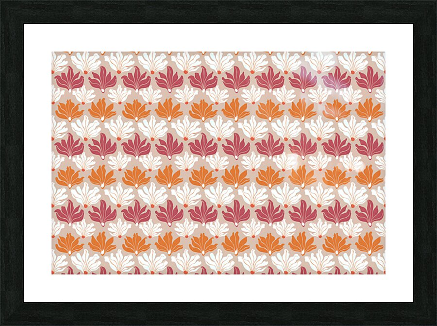 SEAMLESS FLORAL PATTERN  7 Picture Frame print