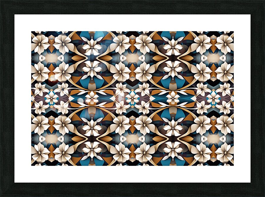 CUBIST STYLE SEAMLESS PATTERN Picture Frame print