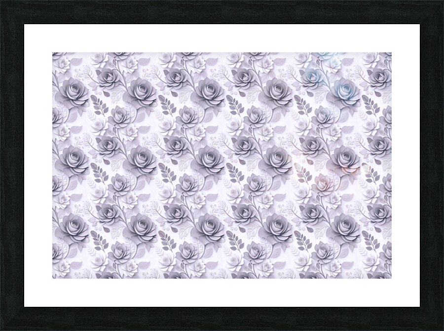 SEAMLESS FLORAL PATTERN  5 Picture Frame print