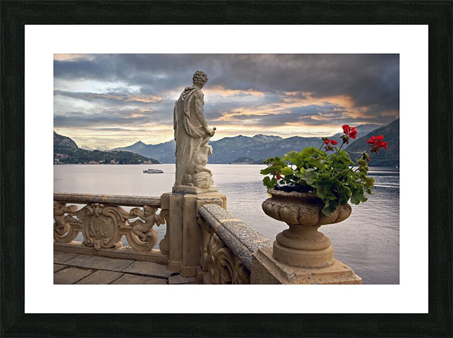 BALCONY ON THE LAKE Picture Frame print