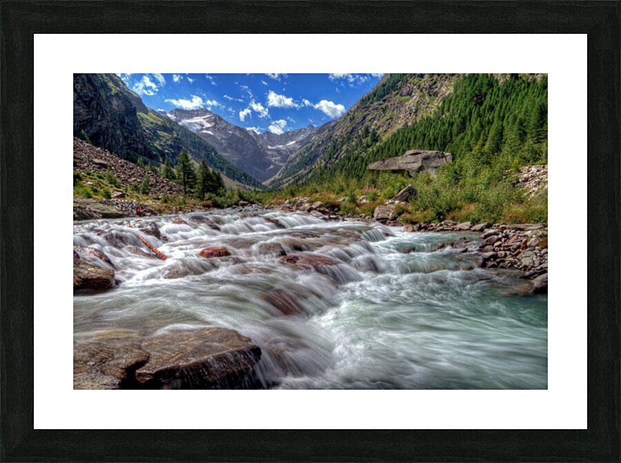 MOUNTAIN RIVER Picture Frame print