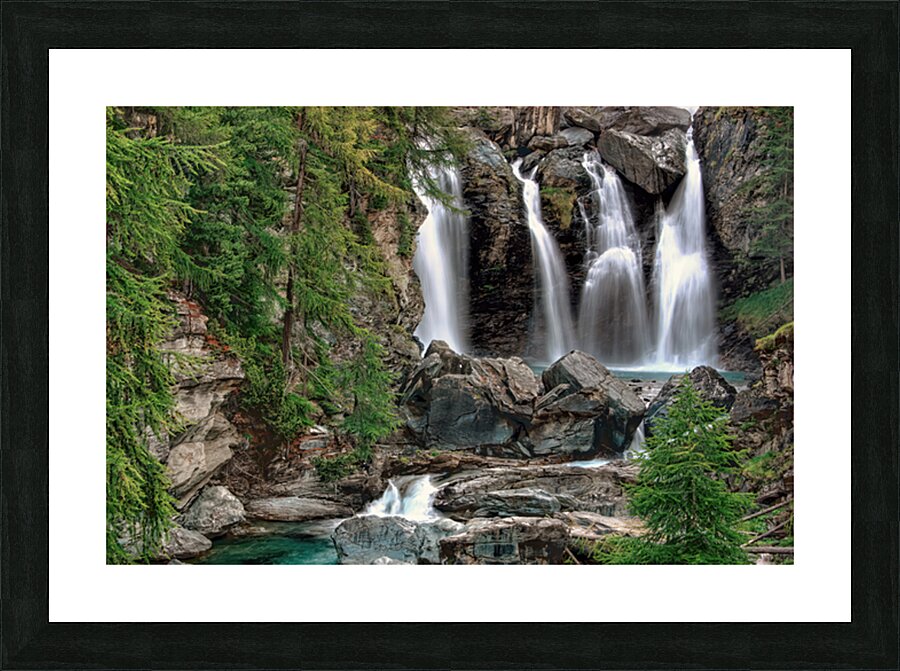 QUADRUPLE WATERFALL Picture Frame print