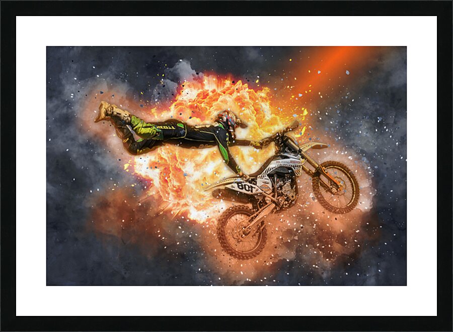 LEAP INTO FIRE Picture Frame print