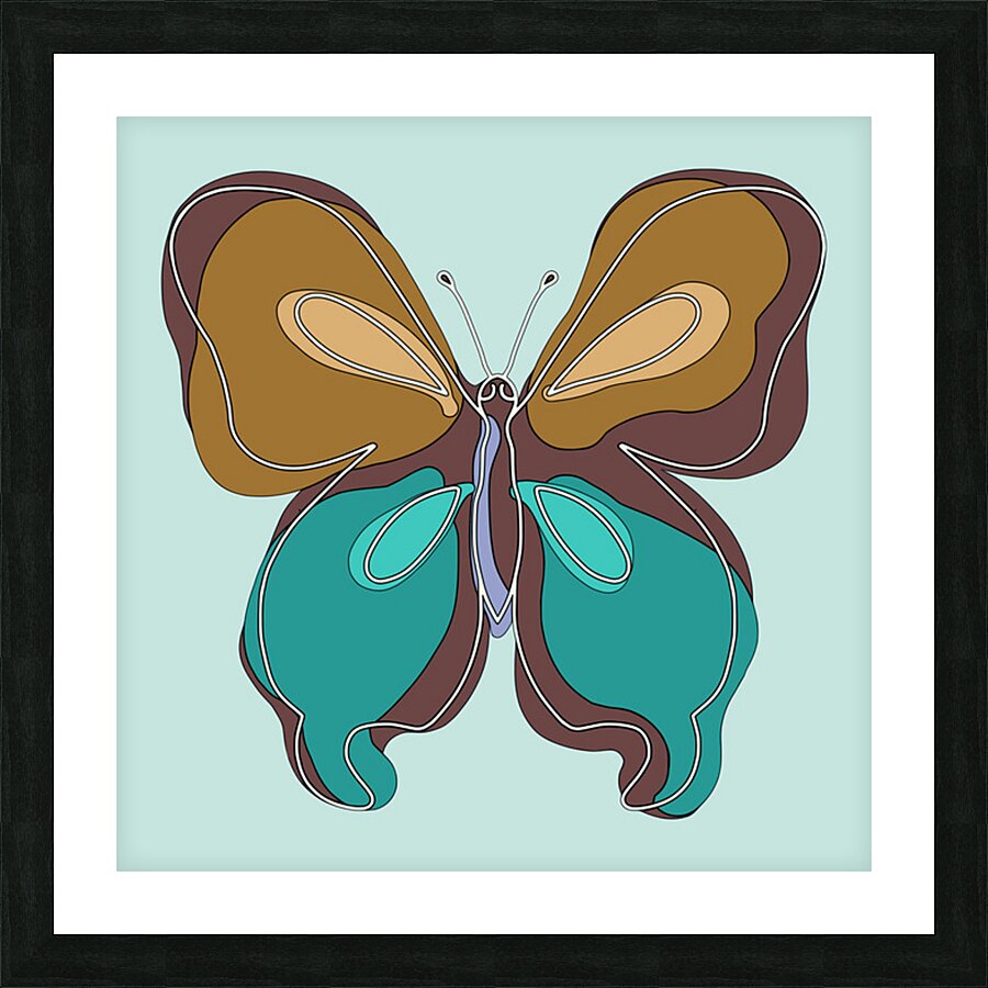 POP ART BUTTERFLY Picture Frame print