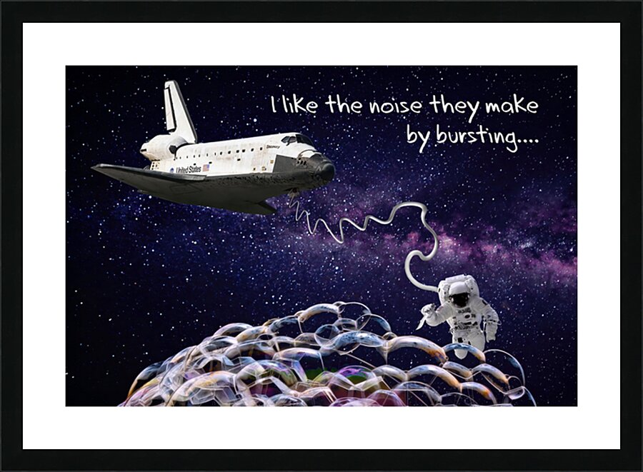 THE BUBBLE WRAP IN SPACE Picture Frame print