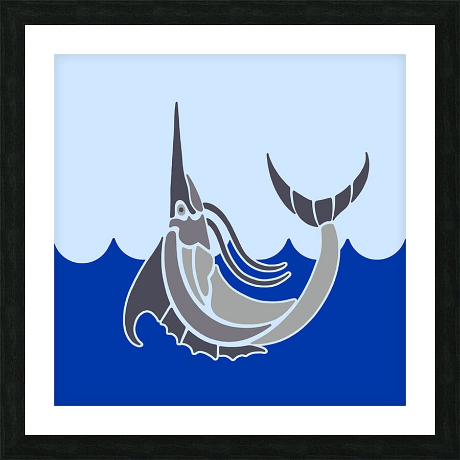 MARLIN JUMPING Picture Frame print