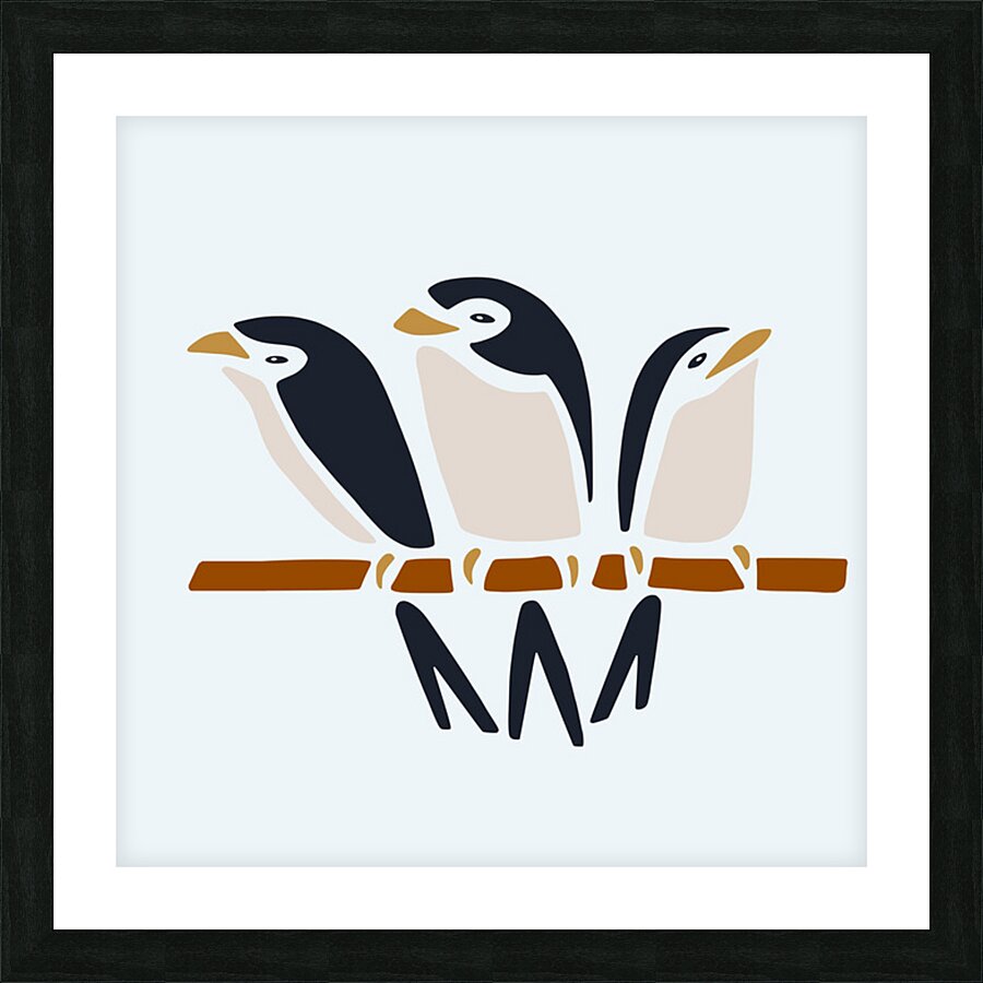 THREE SWALLOWS Picture Frame print