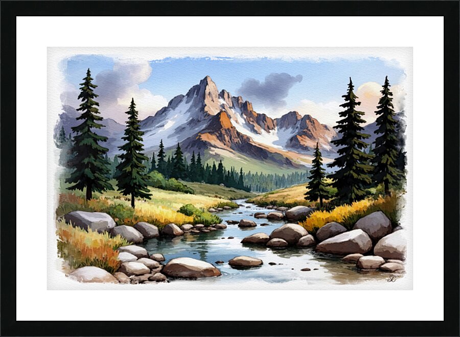MOUNTAIN LANDSCAPE Picture Frame print
