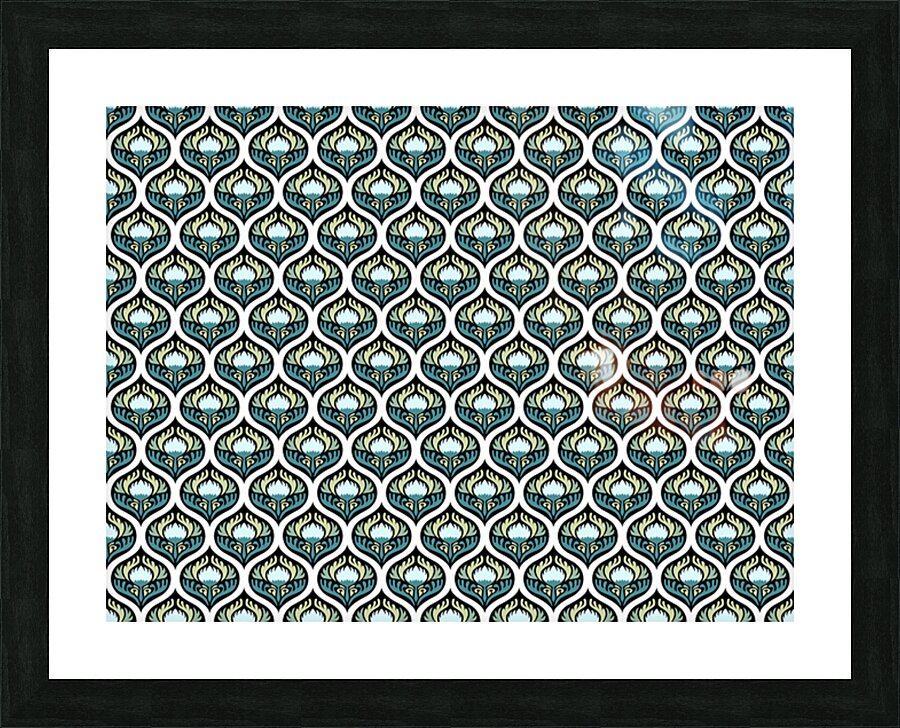 SEAMLESS FLORAL PATTERN 17 Picture Frame print